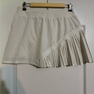 Cream Pleated Skirt